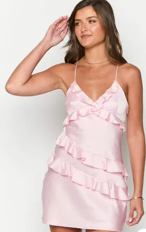 Beginning Boutique Lydia Pink Mini Dress thumbnail 1