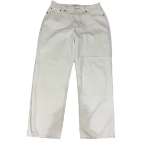 Abercrombie & Fitch Curve Love The 90’s Straight Ultra High Rise White Jeans thumbnail 6