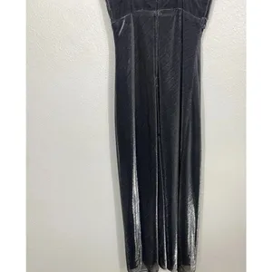 Dollar Black Embroidered Mesh Gown Scoop Neck Strappy Sleeveless Dress Medium thumbnail 9