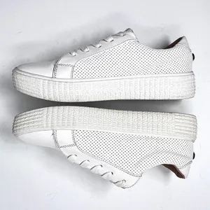 Steve Madden Toliver White Perforated Lace Up Platform Sneaker Size 8 thumbnail 3