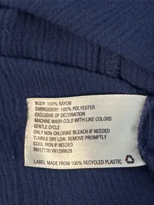 KNOX ROSE Navy Embroidered Smock Ddesd Sz: XXL thumbnail 7