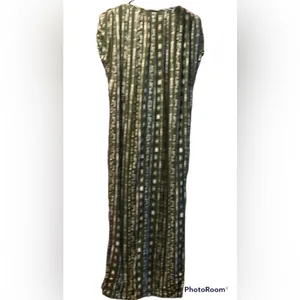 Anthropologie porridge 100% rayon green / white maxi dress size xsmall. thumbnail 6