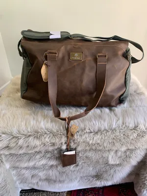 NWT Finley Mill Collection Origaudio Danville Weekender Duffel Bag Faux Leather thumbnail 1