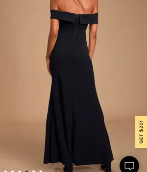Lulus Off The Shoulder Black Dress thumbnail 4