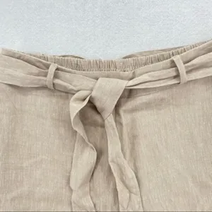 Coldwater Creek‎ Linen Belted Wide Leg Long Shorts thumbnail 3