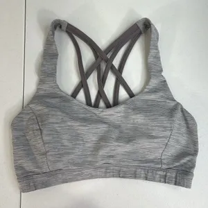 Lululemon Sz 6 Free To Be Serene Bra Light Support C/D Cup Nimbus Battleship thumbnail 4