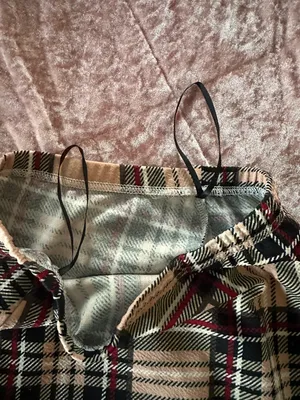 SheIn plaid beige bodycon skirt thumbnail 5
