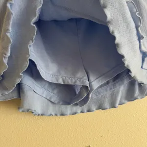 No Boundaries y2k baby blue ditsy ruffle tiered mini skort size large thumbnail 3
