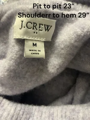 J.Crew Lavender Heather Turtleneck Sweater | Side-Button Ribbed Hem (Size M) thumbnail 3