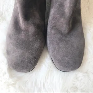 DONALD PLINER Suede Knee High Boot Chunky‎ Heel Round Toe Taupe Gray Size 6.5 thumbnail 5