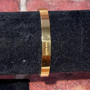Pre-Owned Kate Spade Never A Dull Moment Gold Tone Bangle Bracelet Jewelry thumbnail 1