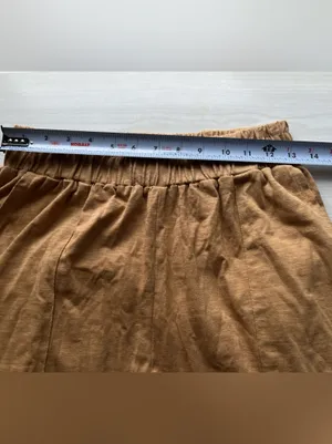 Known Supply Thorn Pant Tan Wide leg High Waist Latte Slub Organic Cotton Lounge thumbnail 7