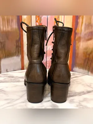 Freebird Cavalier Leather Lace-Up Boot Black 8 GUC thumbnail 7