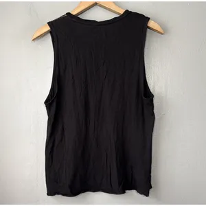 Express Sequin Tank Top Size Medium Black Gold Bling Indie Sleaze Southwestern thumbnail 5