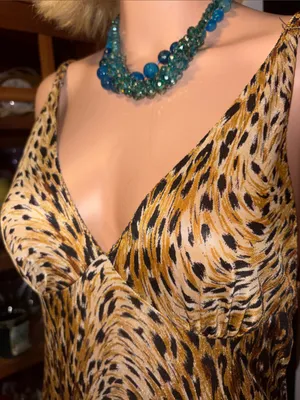 70s Vintage Leopard Print Slip Maxi Dress Sexy Nightgown Dress Size Small 2/4 thumbnail 4