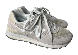 New Balance 574 White Grey Classics Size 7 thumbnail 1
