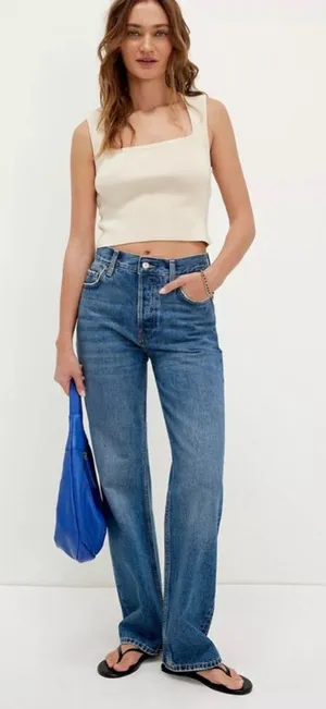 Free People We The Free Holly Bootcut Jeans size‎ 33 - Non Distressed Med Wash thumbnail 1