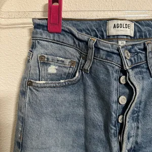 Agolde Nico High Rise Slim Jeans with Button Fly and Distressing thumbnail 2