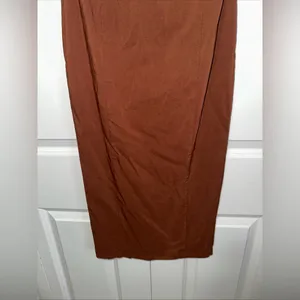 Forever 21 Lightweight Strapless Bodycon Midi Dress M Brown NWOT thumbnail 3