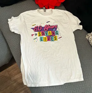 LifeSouth 80s theme tshirt White Size M thumbnail 1