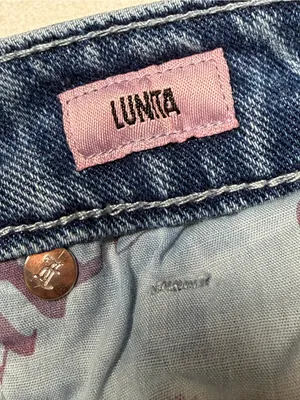 Juicy Couture Light Blue Flare Jeans with rhinestones thumbnail 8