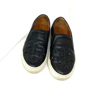 Givenchy black leather studded low top slip on platform shoes size 36 thumbnail 2