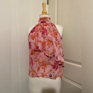 Misa Los Angeles‎ $265 Anka Halter Top Pink Floral Spring Feminine Blouse thumbnail 4