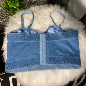 Papaya Blue Rhinestone Embellished Crop Top thumbnail 10