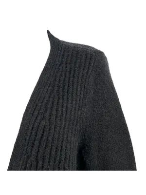 Wilfred Ribbed Black Wool-Blend Button-Up Cardigan Sweater Size Medium Classic thumbnail 4