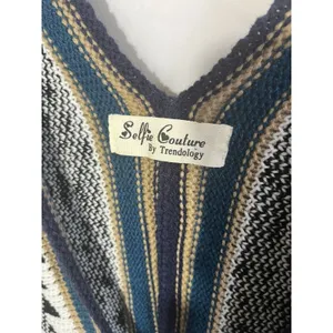 Sleeveless Kimono Overpiece Size Xs/S Fringed Aztec Western Festival Sweater thumbnail 9