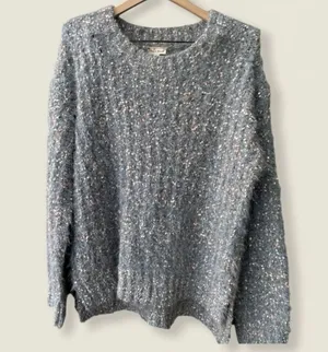Hem & Thread size soft boxy multi colored fluffy sweater. thumbnail 2