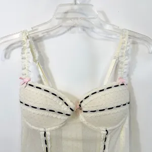 Victoria's Secret Sexy Little Things‎ 36B Bustier Ivory Corset Garter Y2K 175 thumbnail 8