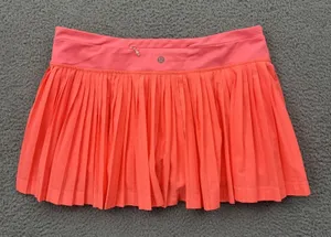 Lululemon Pleat To Street Skirt Skort Grapefruit Coral Athletic Tennis Women 8 thumbnail 1