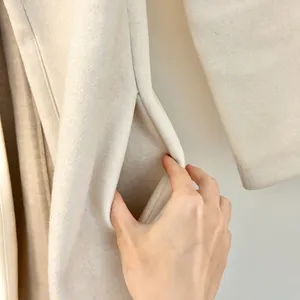 Zara Cream Lapel Open Front Trench Coat Size S thumbnail 9