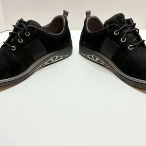 Aravon Shoes Womens 10D Pyper Plain Toe Sneakers Black Leather Lace Up Comfort thumbnail 8