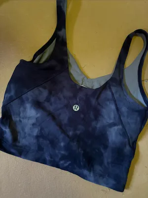 lululemon athletica Navy Tie-Dye Seamless Sports Bralette thumbnail 3