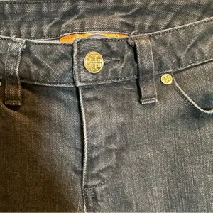 Tory Burch Super Skinny Jeans Women's Size 25 Black Ankle Zip Denim Stretch‎ thumbnail 2