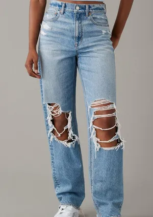 American Eagle High Waist Baggy Straight Jean thumbnail 1