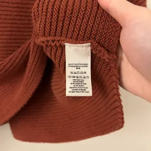 Free People 3/4 Dolman Sleeve Burnt Orange Turtleneck Oversized Sweater Size S thumbnail 3