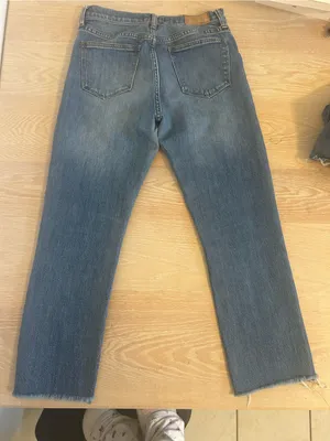 Madewell Faded Blue Distressed Straight Jeans thumbnail 3