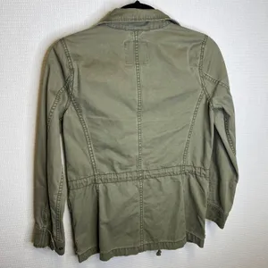 Madewell Fleet Jacket‎ Army Green Cotton Utility Field Jacket Hidden Hood XS thumbnail 3