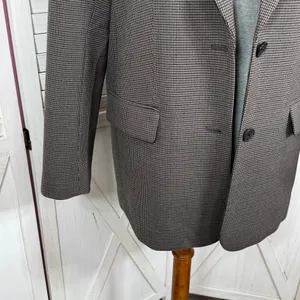 Gap Oversized Blazer Women Small‎ Brown Houndstooth Knit Jacket Heritage Preppy thumbnail 6