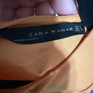 Zara Work Top | Orange Ruffle Sleeve Top thumbnail 5
