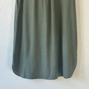 Lulu’s Olive Green Lace-Up Utility Mini Shirt Dress Short Sleeve Size Large thumbnail 12