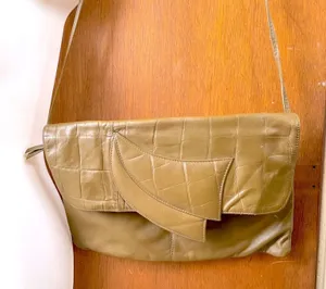80s wide deco crossbody bag brown thumbnail 1