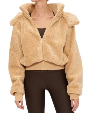 Alo Yoga Foxy Sherpa Jacket Camel M thumbnail 1