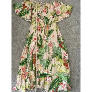 Label of Love Tropical Print A-Line Tassel Maxi Dress Sz Med thumbnail 5