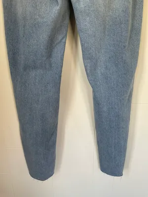high rise straight leg distressed denim jeans women’s size 13/31 thumbnail 8