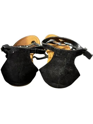 daisy fuentes Women's Black Strappy Rhinestone Sandals Size 7 thumbnail 6