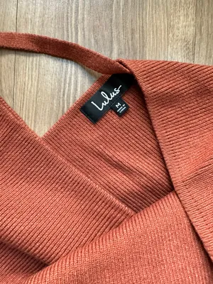 Lulus Burnt Orange Sweater Dress thumbnail 2